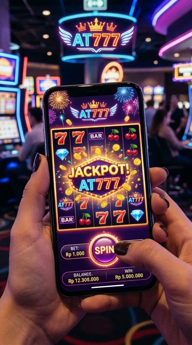 Screenshot antarmuka pengguna at777 yang sederhana dan intuitif.